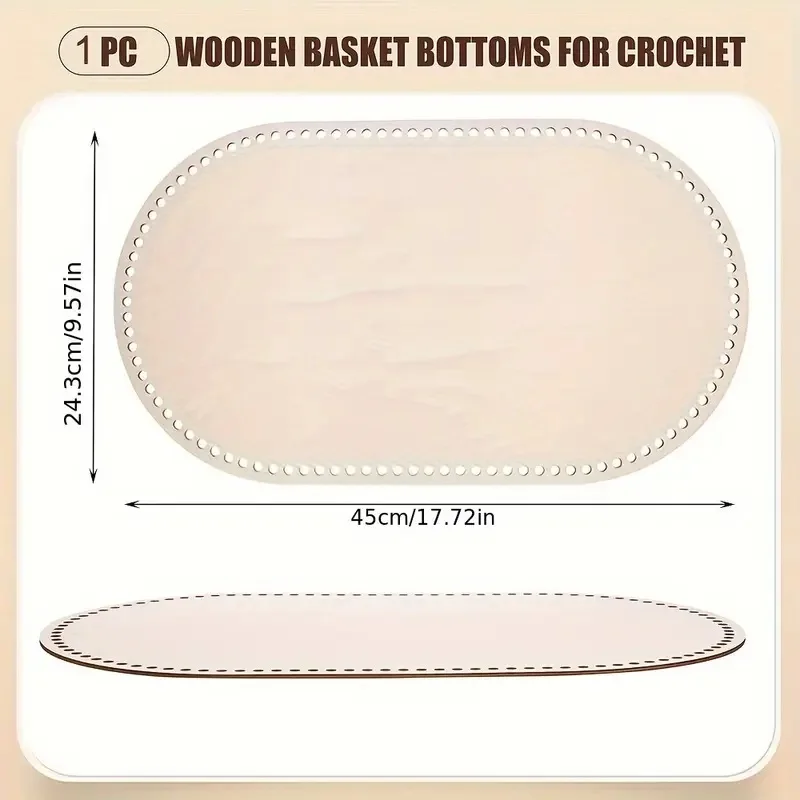 Fond de panier en bois pour crochet DIY fabrication artisanale panier en laine accessoire de loisirs créatifs 