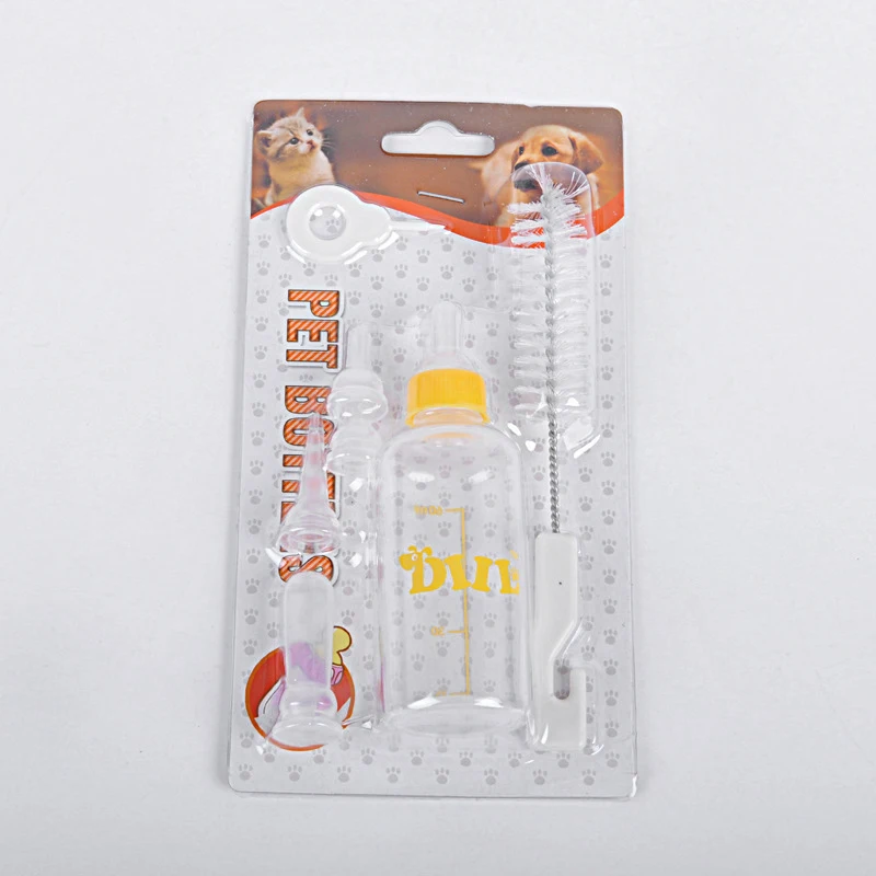 Kit soin alimentation chiots chatons bouteille seringue brosse nettoyage PET BOTTLE sécurité hygiène animaux c