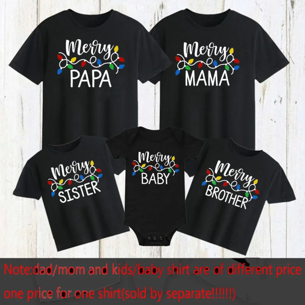Tshirts assortis pour la famille vêtements de fête Noël père mère enfant style festif qualité premium tissu do