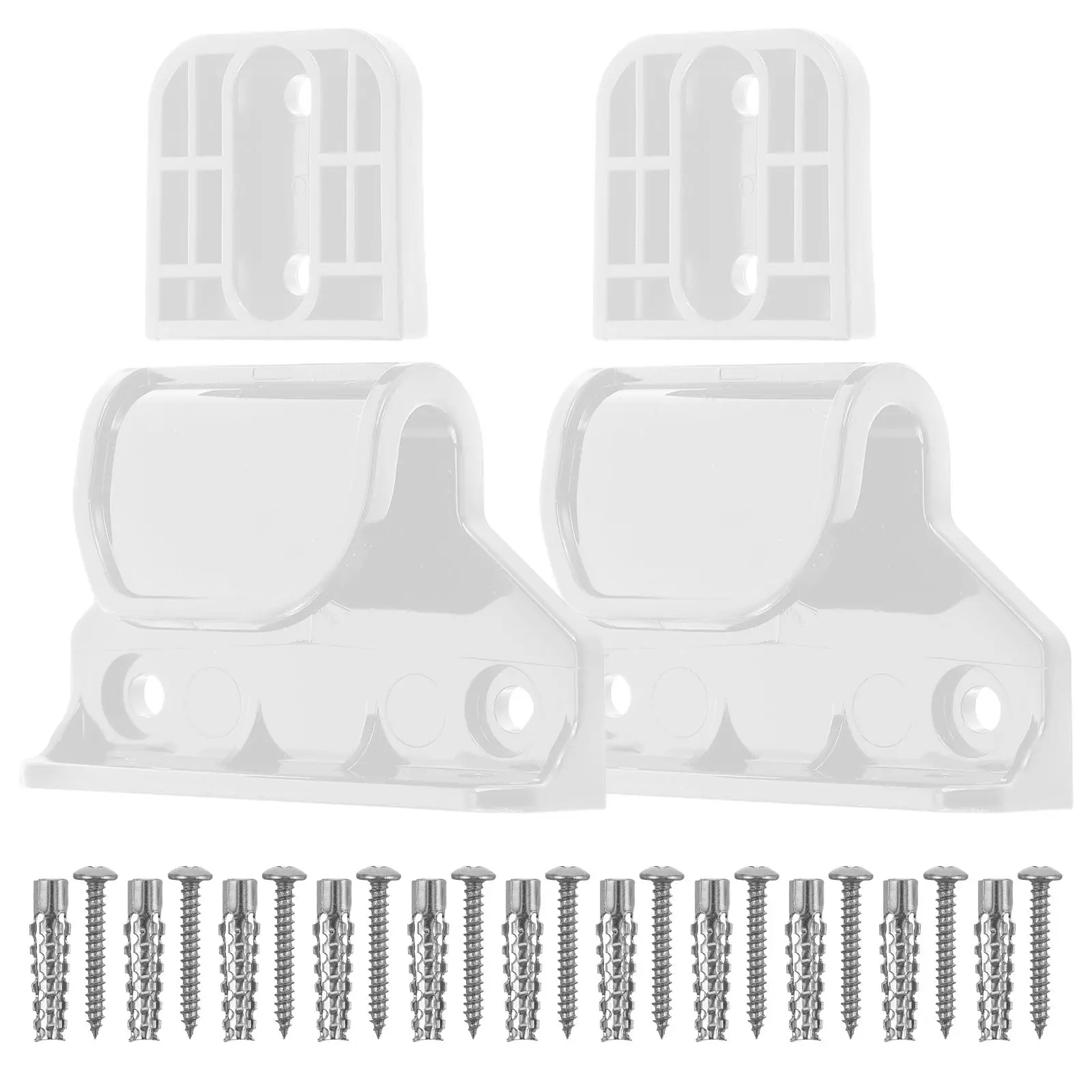 Supports muraux en plastique blanc avec vis métalliques accessoires de fixation pour étagères objets décoratif