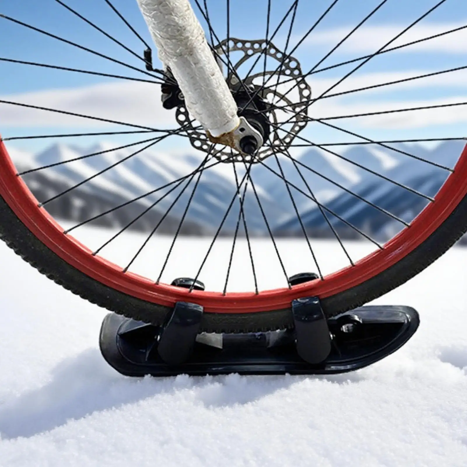 Scooter Neige &amp; Traîneau Ski 2 en 1 pour Poussette Accessoire Outdoor Famille