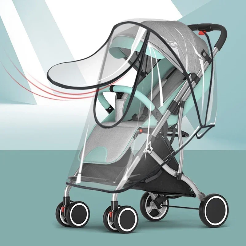 Housse de pluie universelle étanche pour landau, accessoires de poussette pour bébé, bouclier anti-poussière T