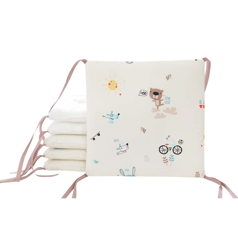 Coussin siège enfant en coton doux 6 pièces protection assise bébé coussin éducatif style moderne motifs anima