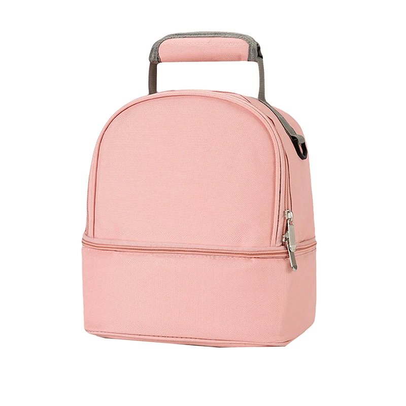 Sac à dos maternité multifonctionnel rose pour stockage lait bébé biberons repas frais poignée ergonomique des