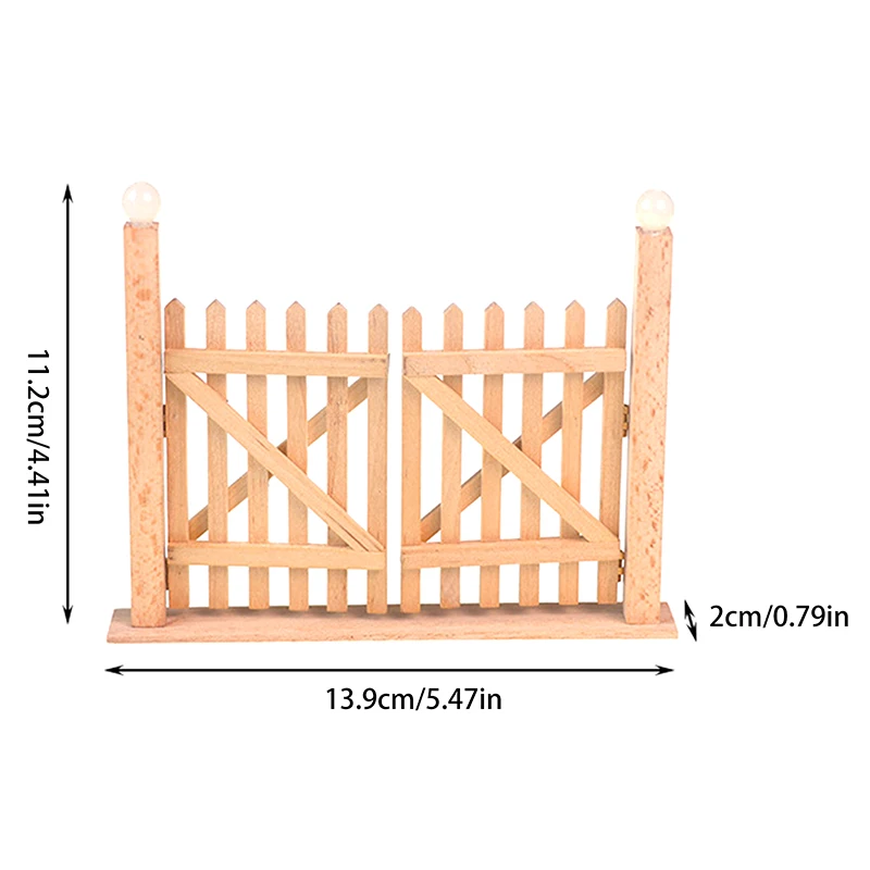 Porte de clôture en bois miniature 1/12 style rustique accessoire déco maison poupée jouet éveil bébé qualité 