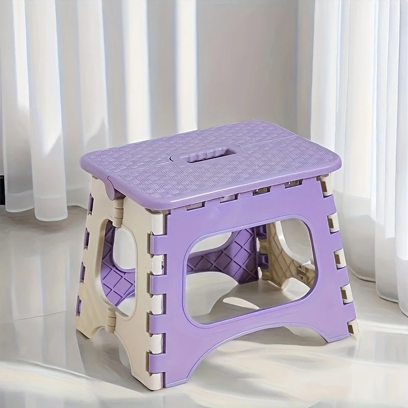 Escabeau pliant pour adultes tabouret portable usage salon cuisine salle de bain design moderne couleur violet