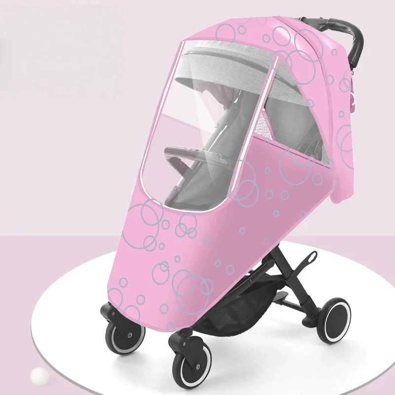 Housse de pluie épaisse pour poussette de bébé, ajustement universel, imperméable, pare-vent/poussière, imperm
