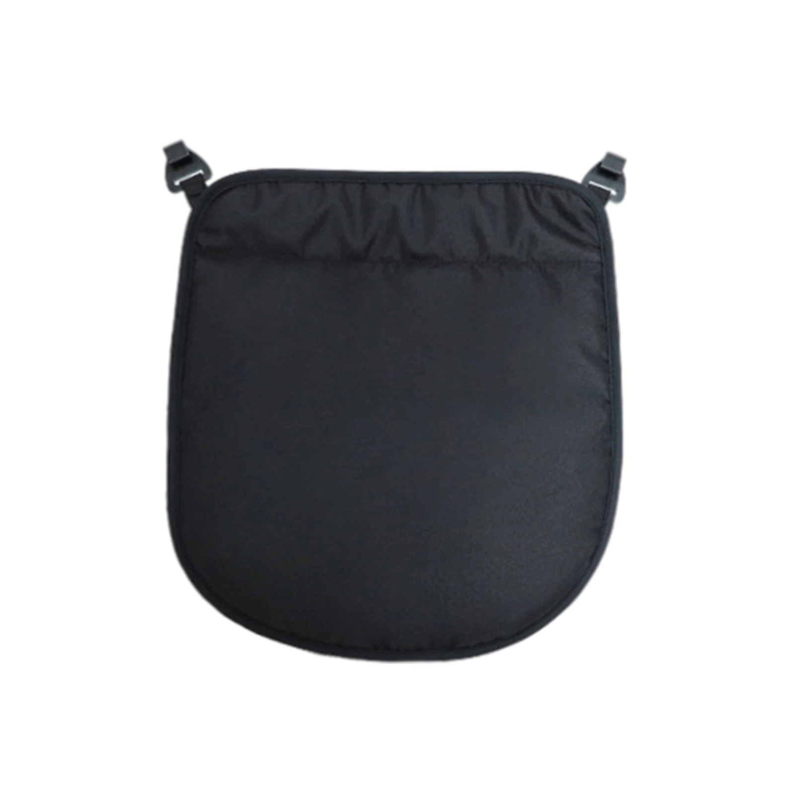Coussin de siège en tissu synthétique noir confortable respirant imperméable sangles d'attache design moderne 