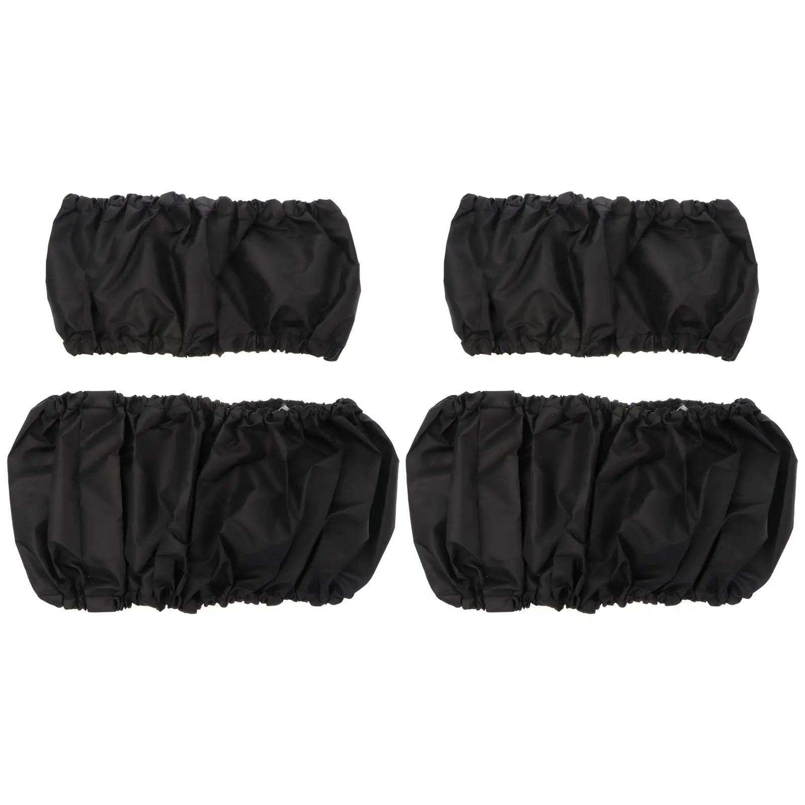 Bandeaux élastiques en tissu 4 pièces noir uni accessoires cheveux usage quotidien sport soins capillaires con