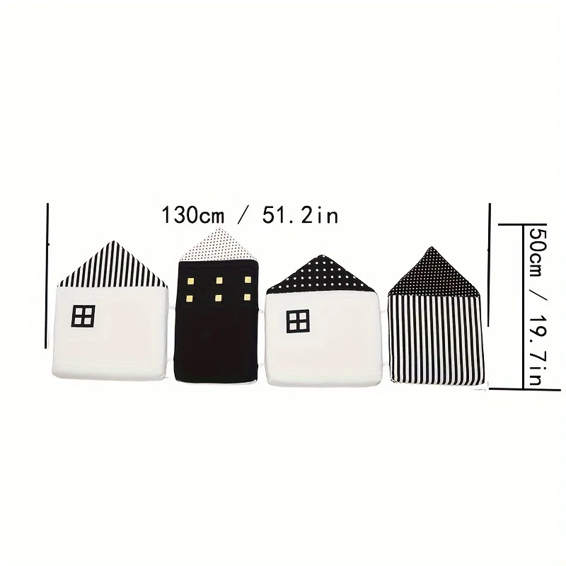 Coussins protecteurs de lit bébé formes de maison anticollision doux et sécurisés décoration chambre enfant 4