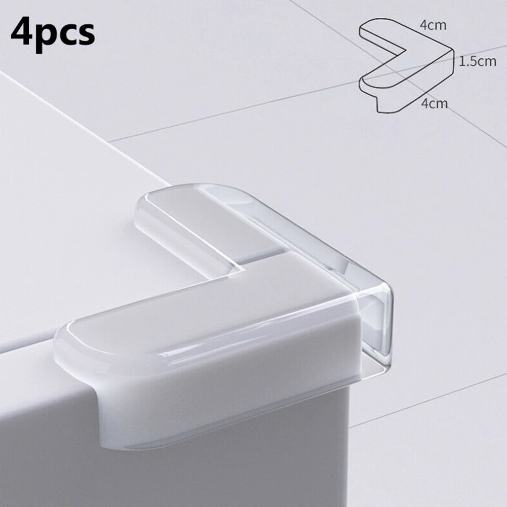 Protecteur de coins de table transparents pour bébé 4 pièces anticollision Ltype protection meubles sécurité e