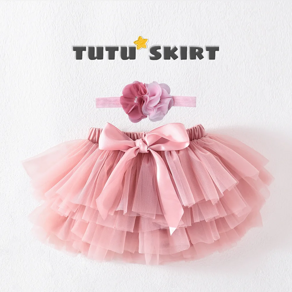 Jupe Tutu pour bébé fille de 0 à 24 mois, avec couvre-couche, robe Tutu douce avec bandeau fleuri, 1 2 3 ans -