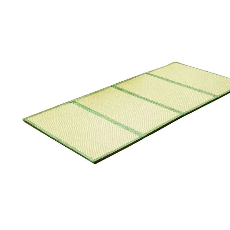 Tapis Tatami pliable en fibre naturelle pour yoga méditation et sol bébé Design épuré facile à transporter