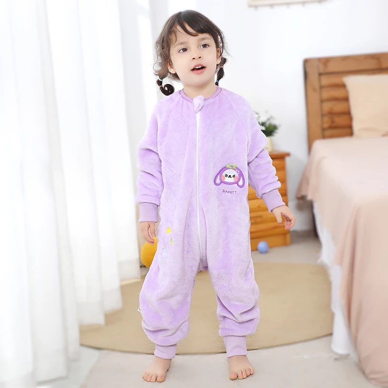 Sac de couchage pour enfants combinaison pyjama hiver vêtement nuit chaud style animal 26 ans doux et conforta