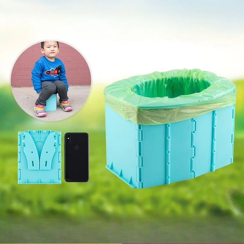 Pot pliable portable pour bébé toilettes montées sur voiture formation