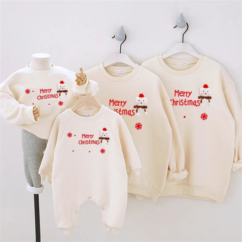 Sweats à capuche de Noël assortis pour la famille vêtements parentenfant père fils mère fille design festif au