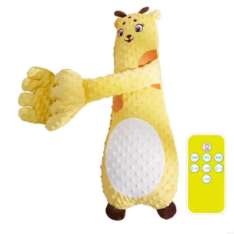 Jouet interactif en peluche girafe pour bébé compagnon de jeu réconfortant avec télécommande idéal pour les en