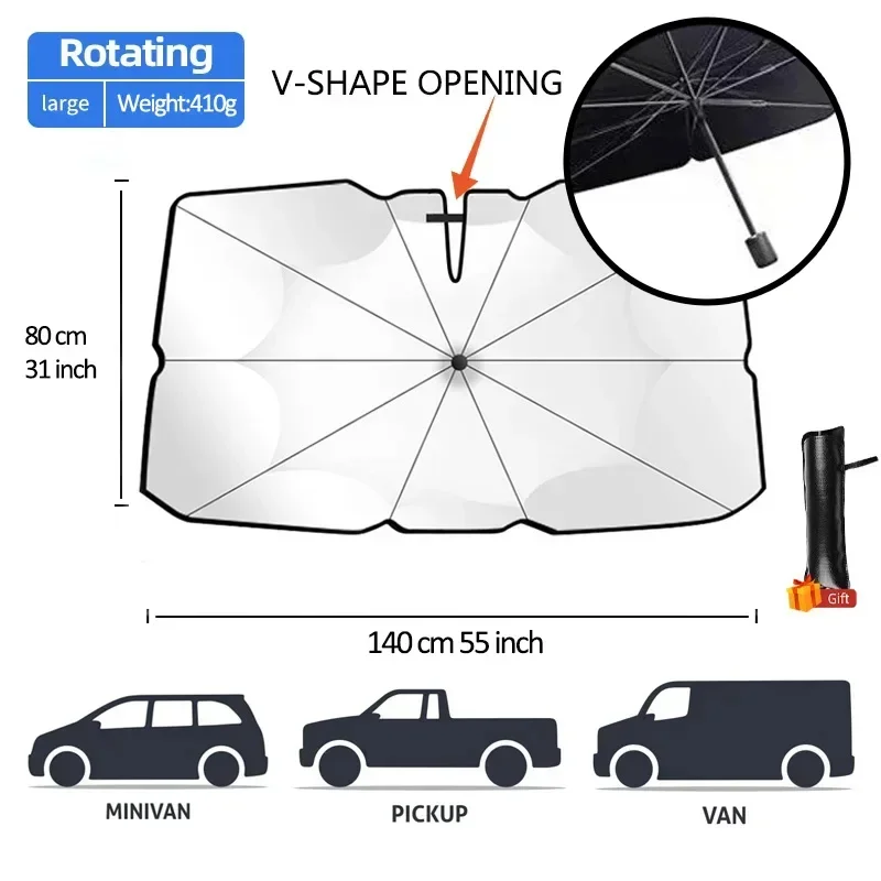 Paresoleil voiture pliable protection sol parebrise isolation thermique