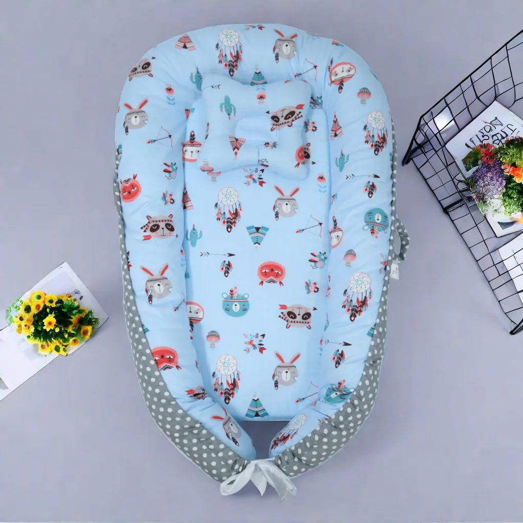 Cocon de sommeil bébé lit de voyage portable coton lavable nid de