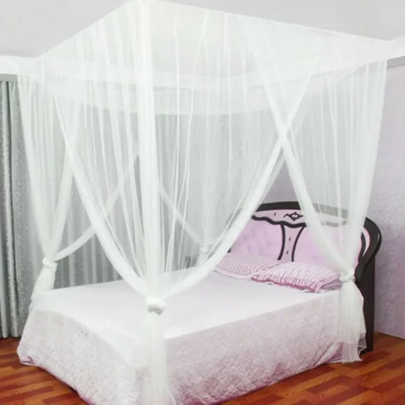 Moustiquaire carrée en maille polyester respirante antiinsectes tente d'été déco chambre bébé Grace White