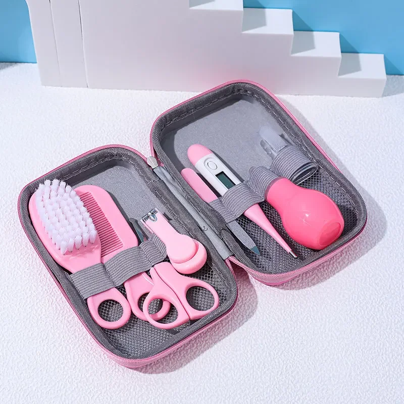 Kit soins bébé 8 pièces coupeongles brosse peigne aspirateur nasal poussette accessoires bébé essentiels hygiè