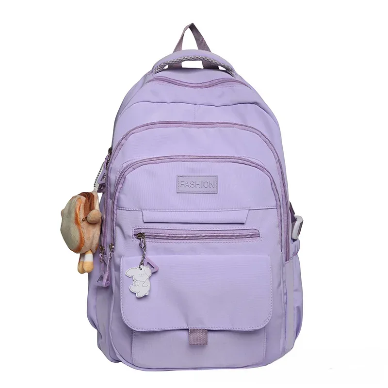 Sac à dos violet pour adolescentes étudiantes filles garçons école ordinateur portable livres style kawaii mod