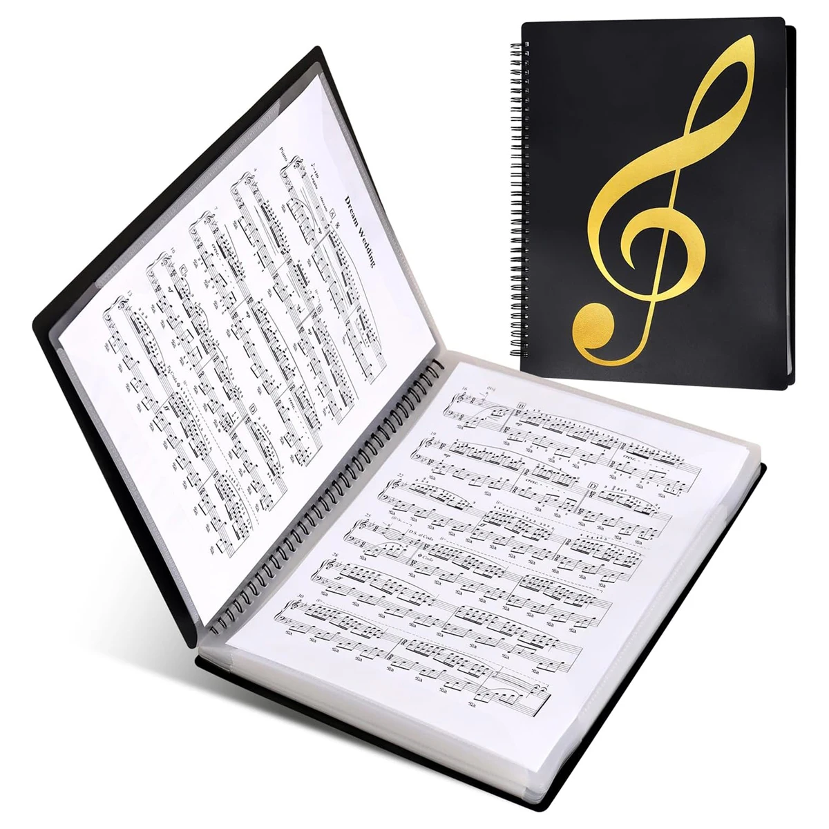 Classeur partitions en plastique rigide organisation musique étui