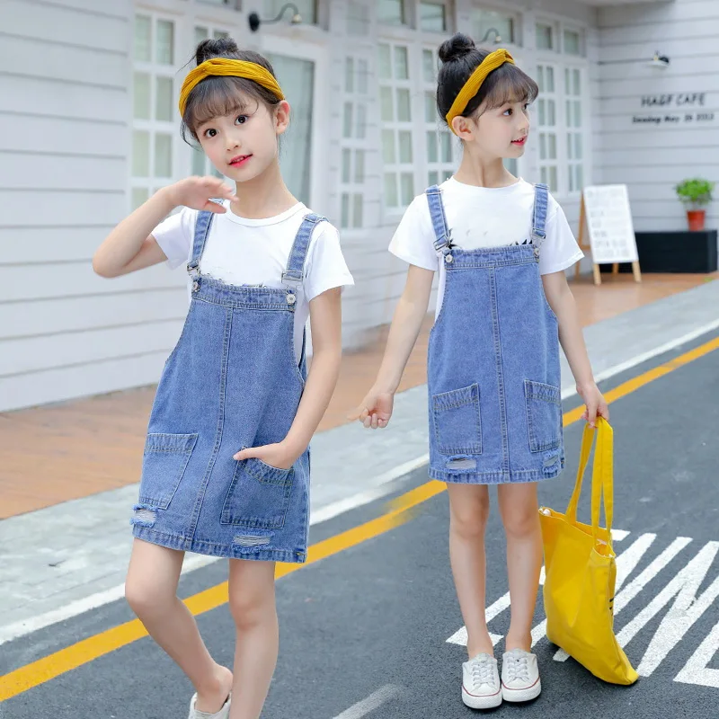 Robe à Bretelles en Jean pour Bébé Fille Vêtement Coton Doux Tenue Printemps Automne Été Tailles 210 Ans Style