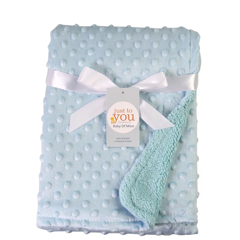 Couverture double couche pour bébé Just To You 76x102 cm lange de swaddle serviette de bain thermique couvertu