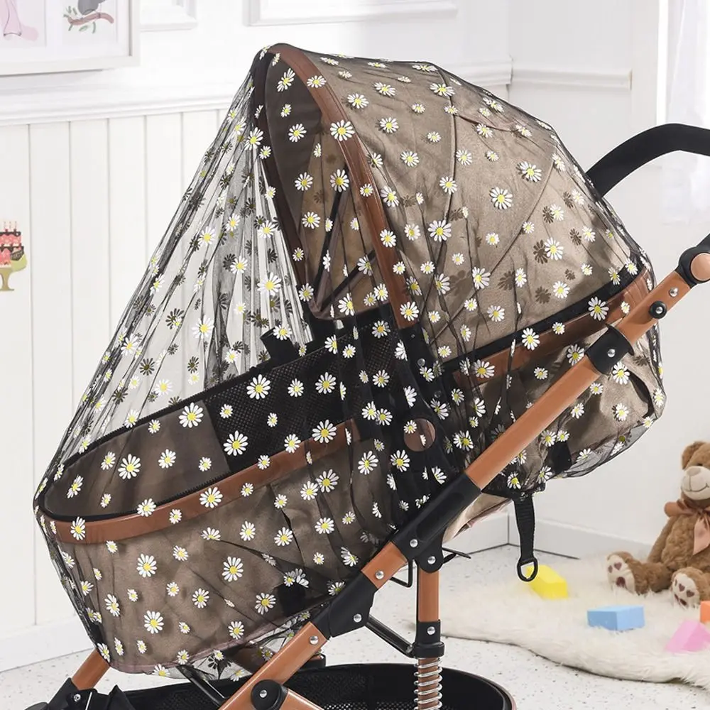 Filet de gaze antimoustiques à motif étoile accessoire de poussette paresoleil bébé moustiquaire durable sans 