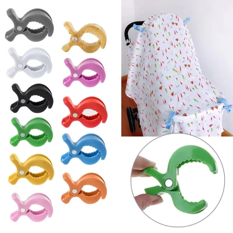 Pince de poussette pour bébé, pince crocodile, cheville de landau, crochet de poussette Portable, Clips de siè