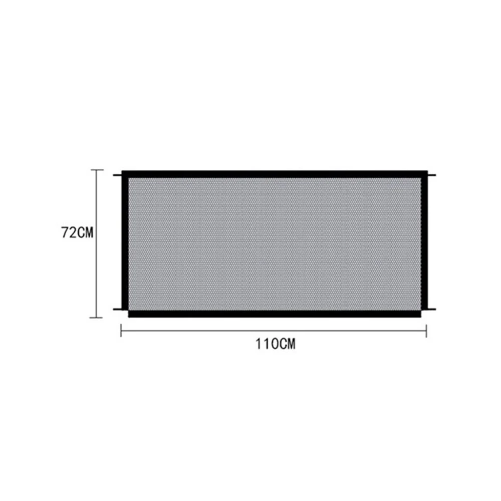 Barrière de sécurité bébé portable durable en maille nylon cadre métal 110x72cm design moderne sécurisant resp