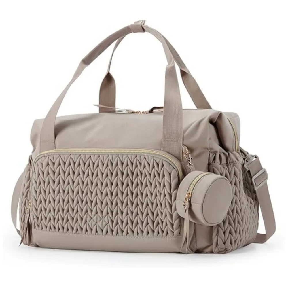 Sac à couches multifonctionnel pour bébé grande capacité organizateur de poussette résistant brown