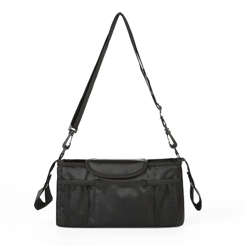 Sac de rangement pour poussette bébé sac transport à bandoulière nylon poches latérales mesh usage maternité n