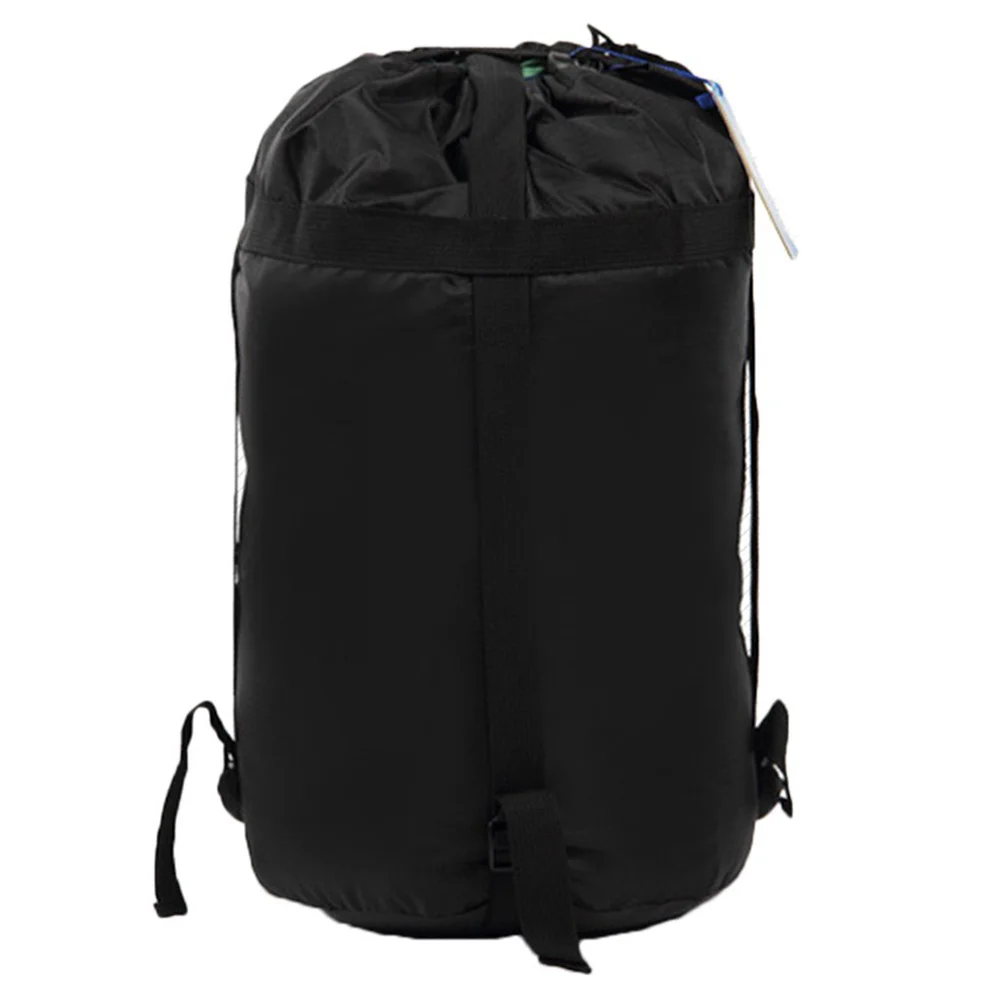 Sac de couchage noir en tissu synthétique grande capacité étanche sac de compression pliable pour voyage et ac