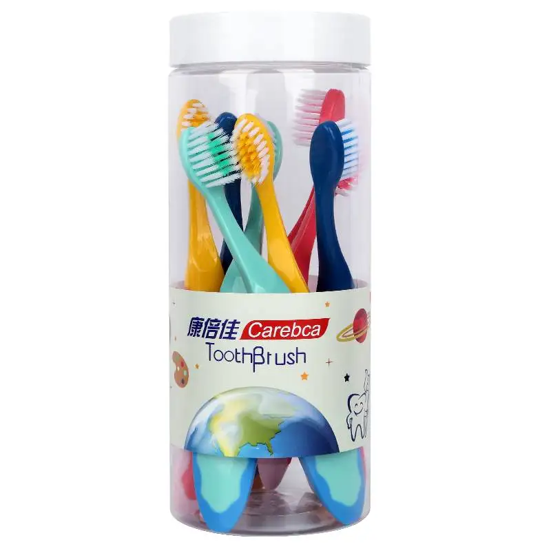 Brosse à dents pour enfants poils souples pack de 8 pièces design