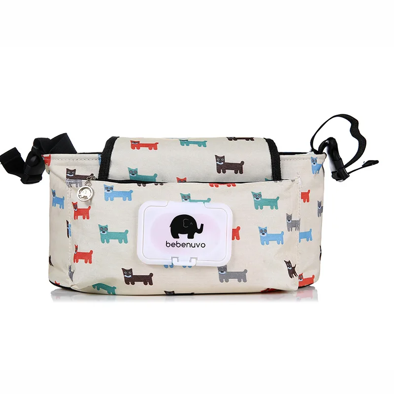Sac de rangement de voyage pour poussette bébé maman Sac suspendu multiusages design chat Oxford Bebenuvo Acce