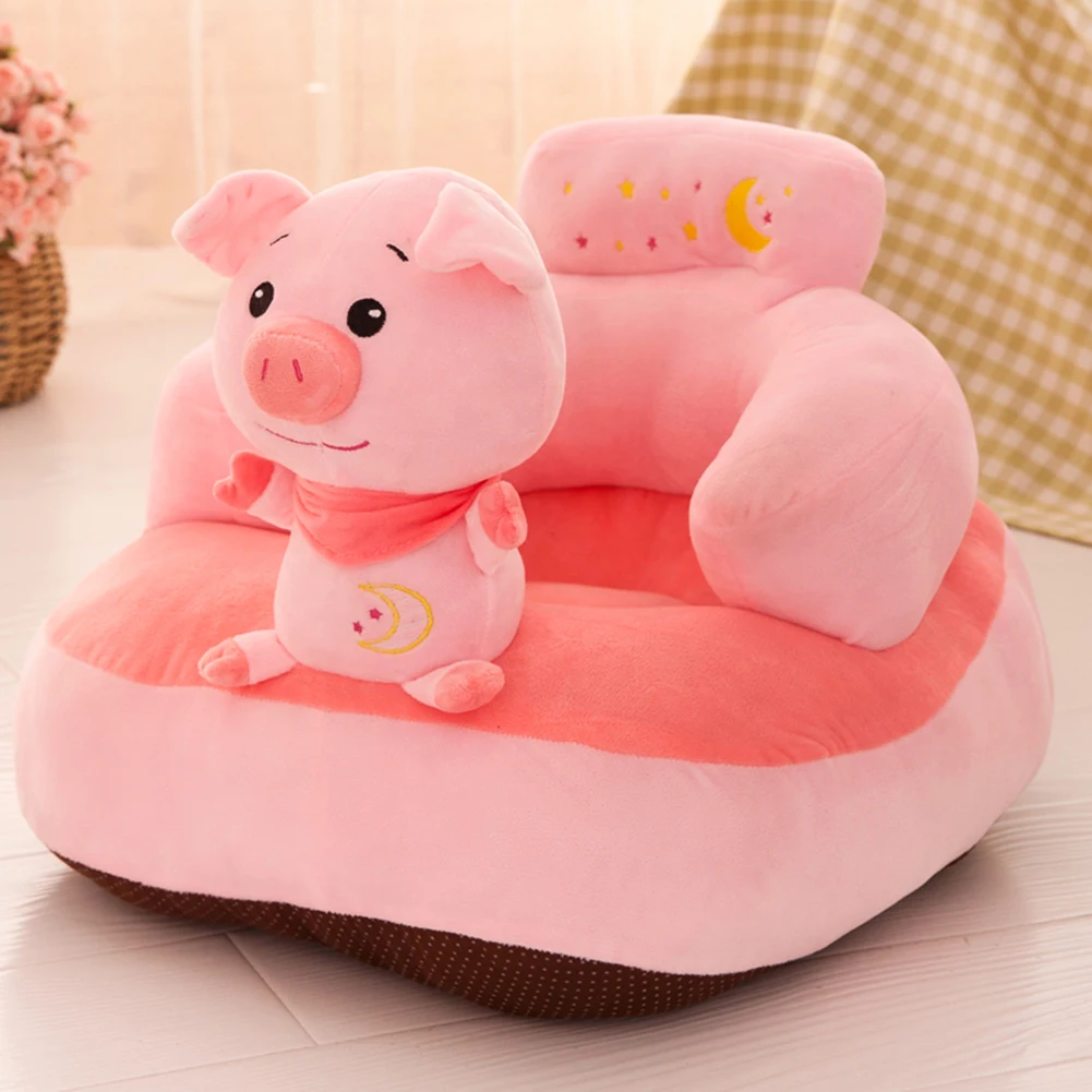 Fauteuil d'enfant doux en coton peluche design mignon cochon peluche fauteuil confortable bébé 312 ans intérie