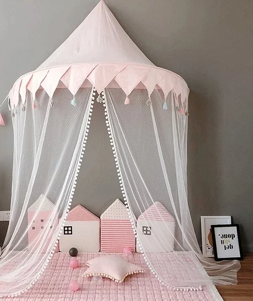 Moustiquaire d'Été Dome suspendu pour bébé et enfant antiinsectes respirant élégant rideaux de lit 036 mois