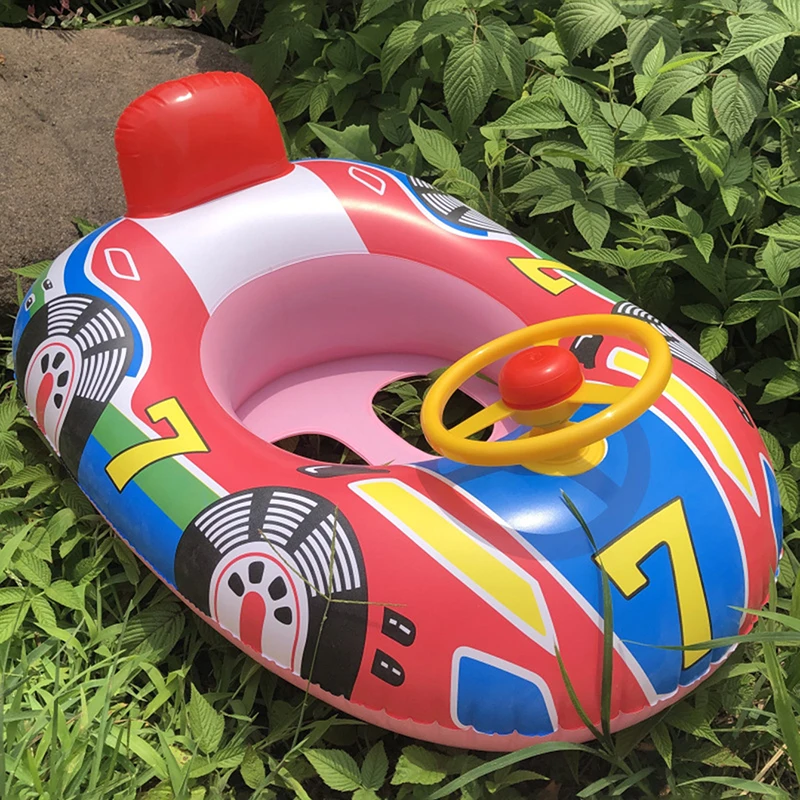Anneau flottant gonflable pour enfants bouée piscine avec volant jouet