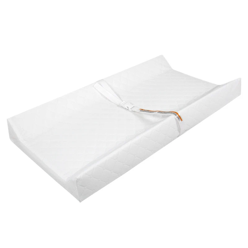 Matelas à langer bébé avec sangle de sécurité matelassé blanc portable tables à langer garnitures changeantes