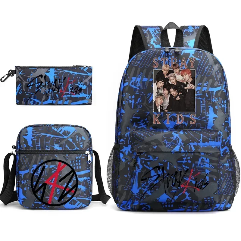 Sac à dos Stray Kids ensemble avec pochettes cadeau pour fans adolescents style urbain polyester durable desig