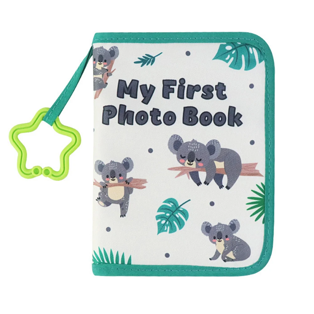 Album photo bébé soft cover star closure koala design first year milestone baby memory book wipeable surface d