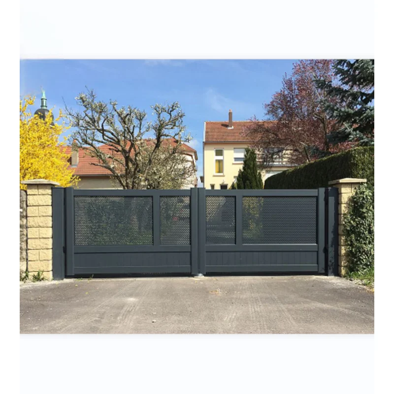 Porte de jardin en aluminium moderne automatique sécuritaire design