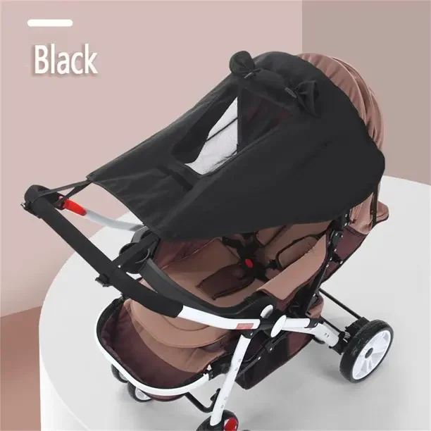Poussette universelle UPF 50 Protection solaire Couverture occultante Canopy Paresoleil pluie Fenêtre maille N