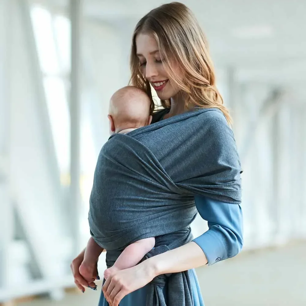 Sangle de voyage ronde en coton extensible pour bébé nouveauné et toutpetit portable et respirant 036 mois