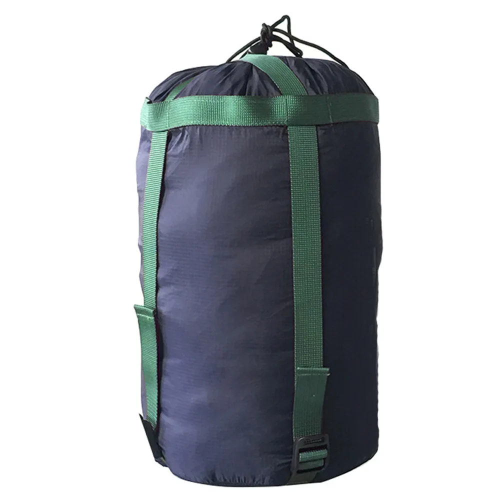 Sac étanche en nylon pour camping voyage compression style cylindrique bleu marine durable et idéal pour le tr