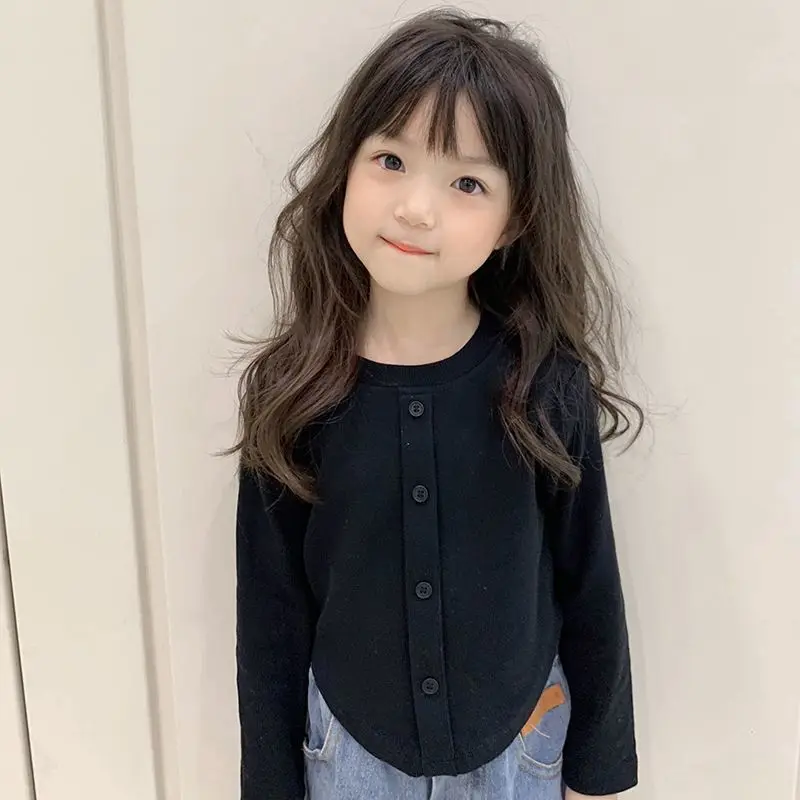 Ensemble vêtements automne filles chemise bascule style coréen jean décontracté pantalons larges hauts fille 7