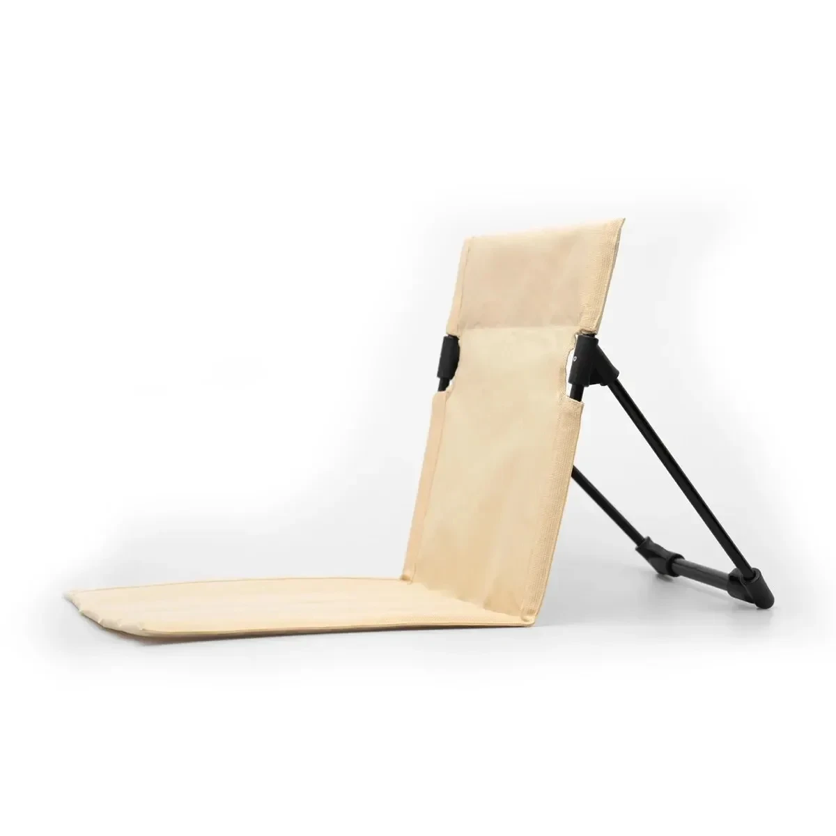 Chaise de camping pliable en tissu Oxford aluminium beige jardin plage piquenique relax extérieur aluminium Ox