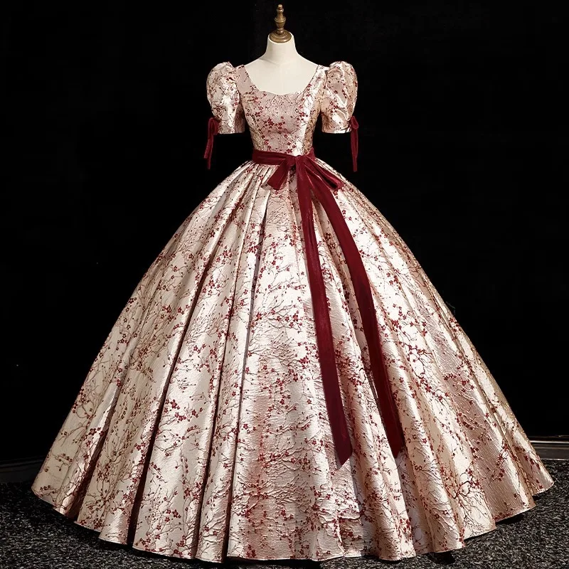 Robe de soirée高 end personnalisée en satin floral robe de bal élégante pour occasions formelles mariage gala